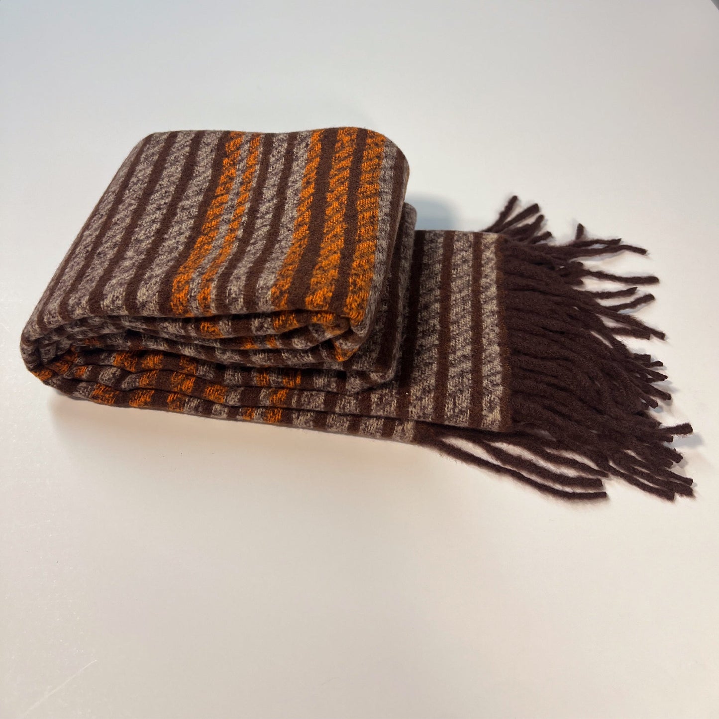 Stiped Earth Tone Winter Scarf