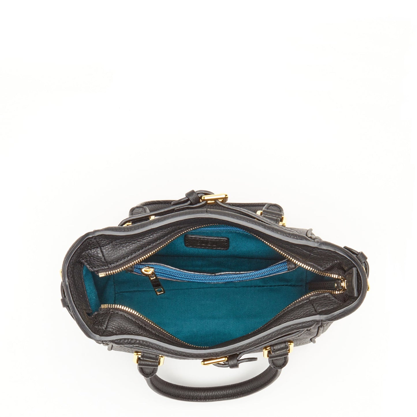 The Emma Leather Satchel Bag Black