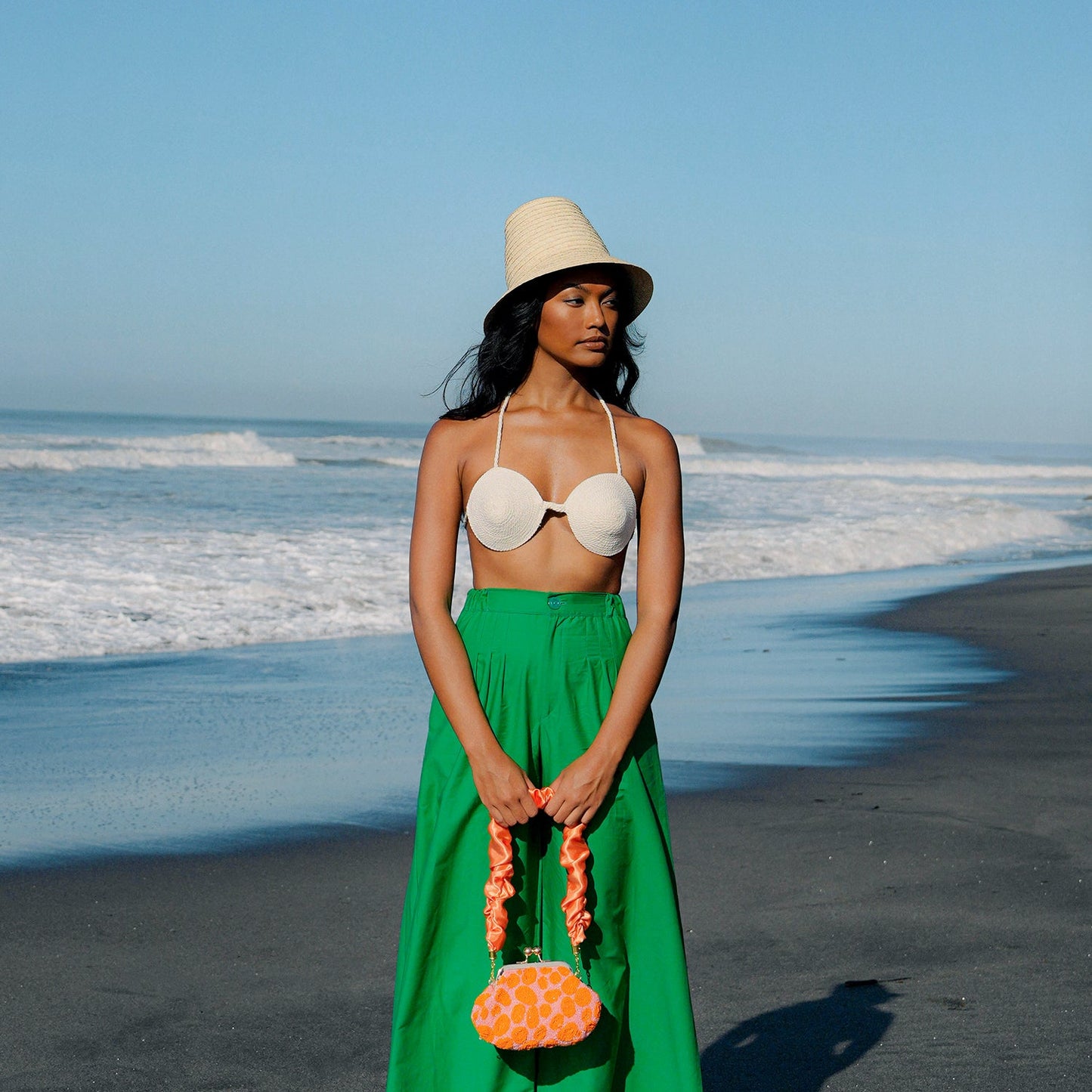 Margo Palm Straw Hat in Nude