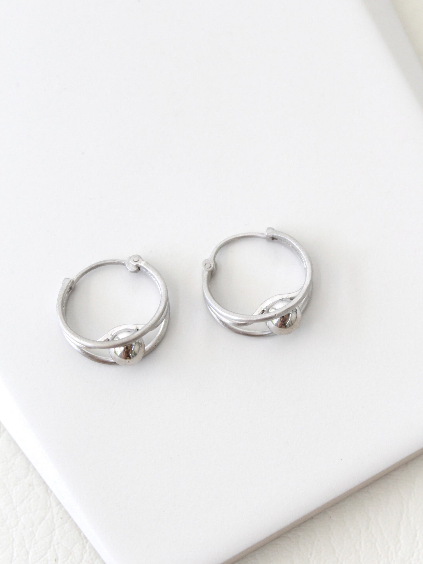 Presa Earrings | mini matte hoop earrings