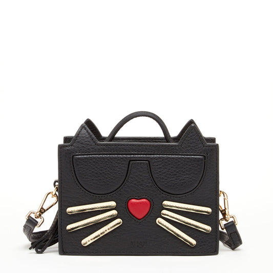 Leather Cat Bag Black Crossbody