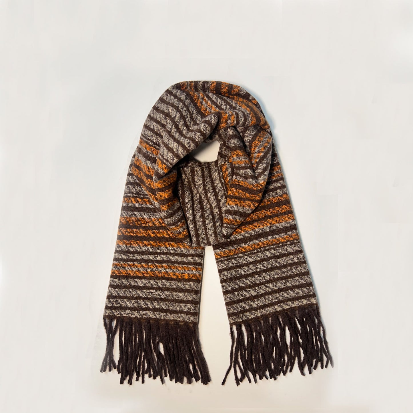 Stiped Earth Tone Winter Scarf