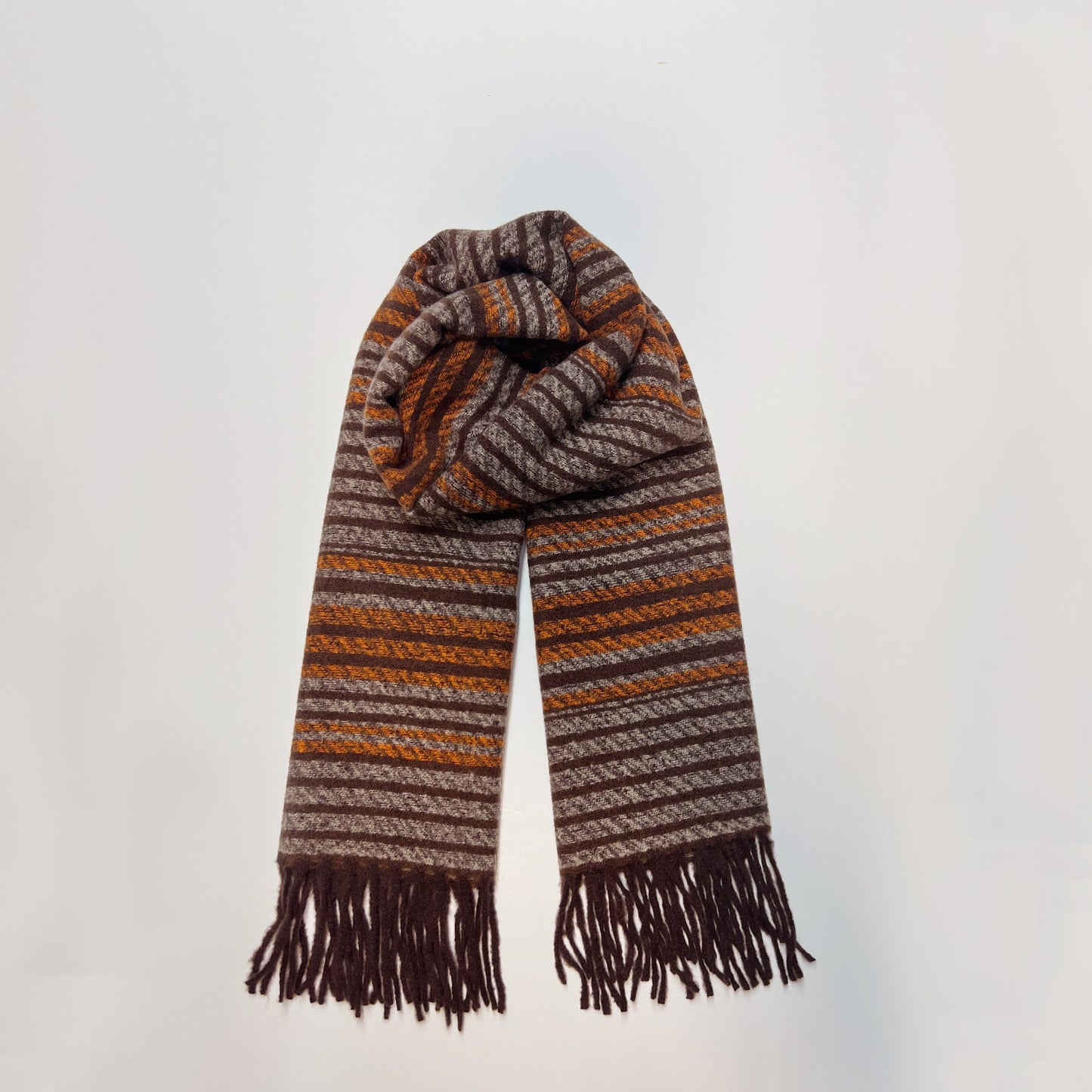 Stiped Earth Tone Winter Scarf