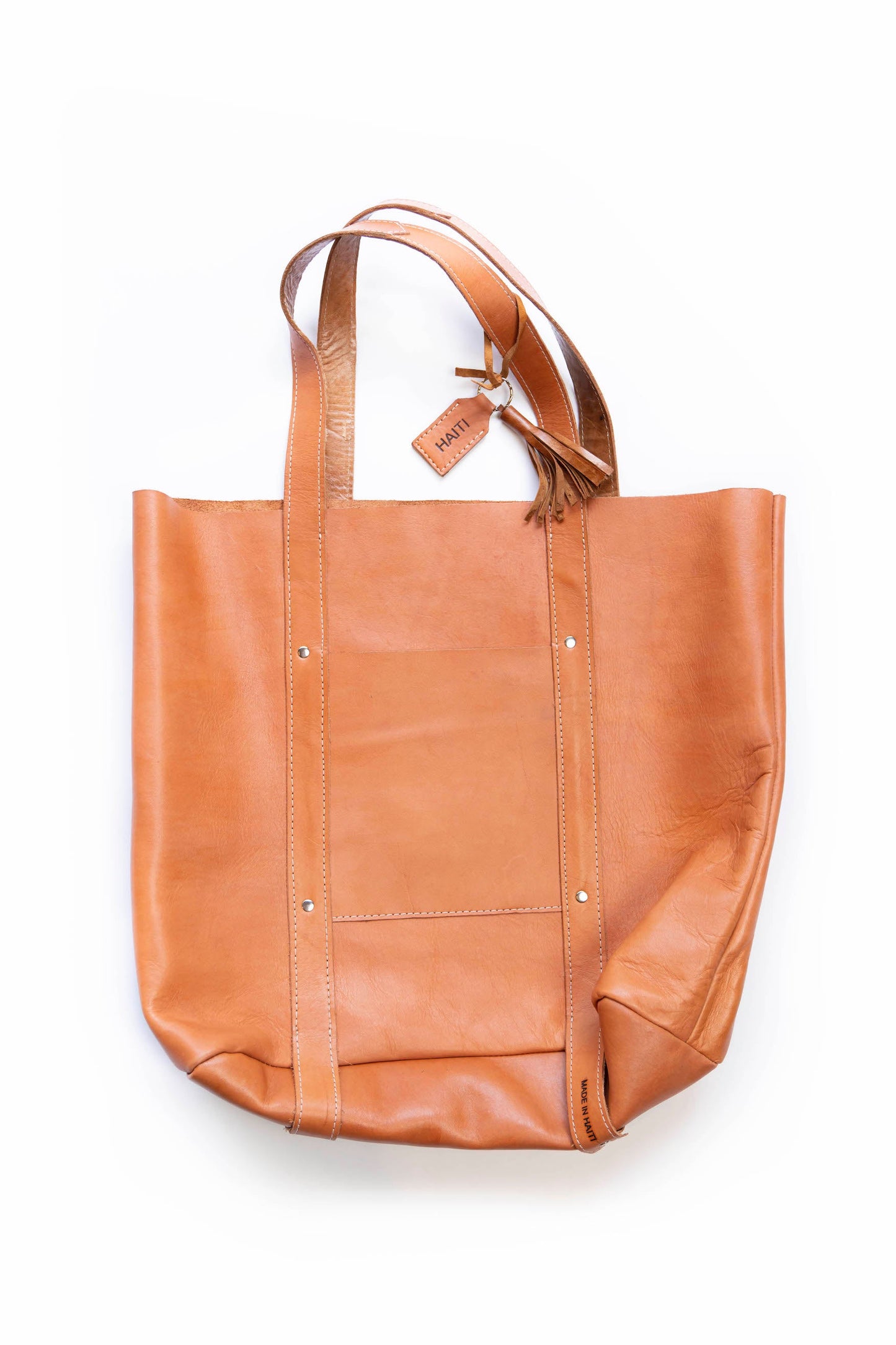 Raw Leather Tote