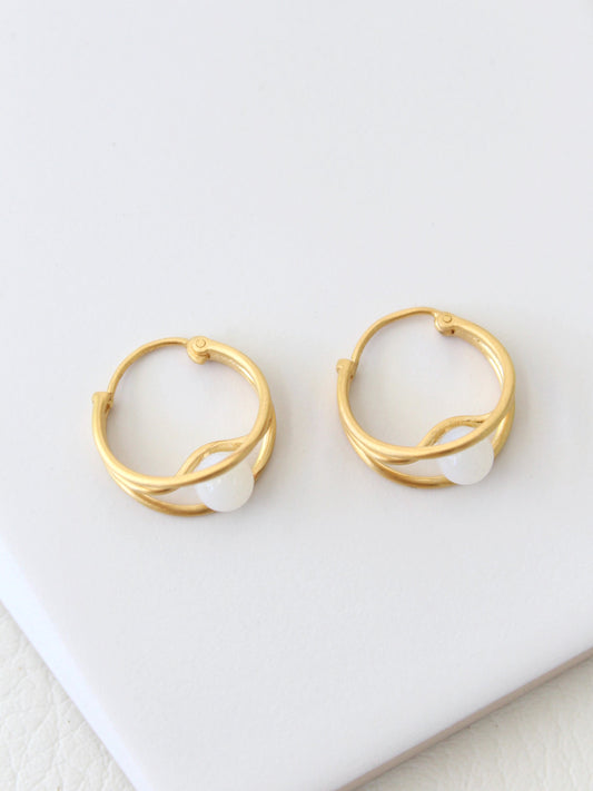 Presa Earrings | mini matte hoop earrings