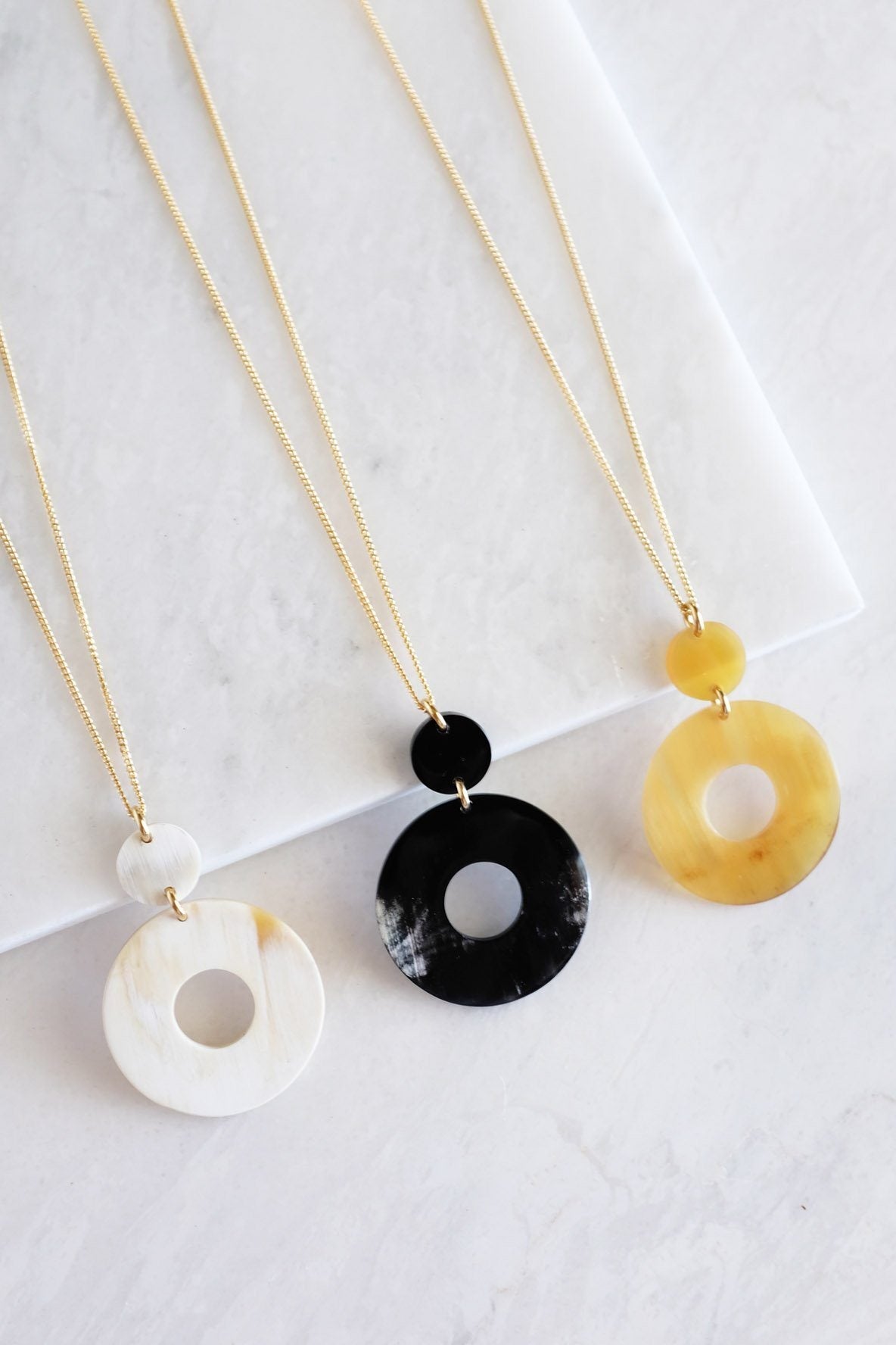 Hoan Toan Donut Buffalo Horn Pendant Necklace