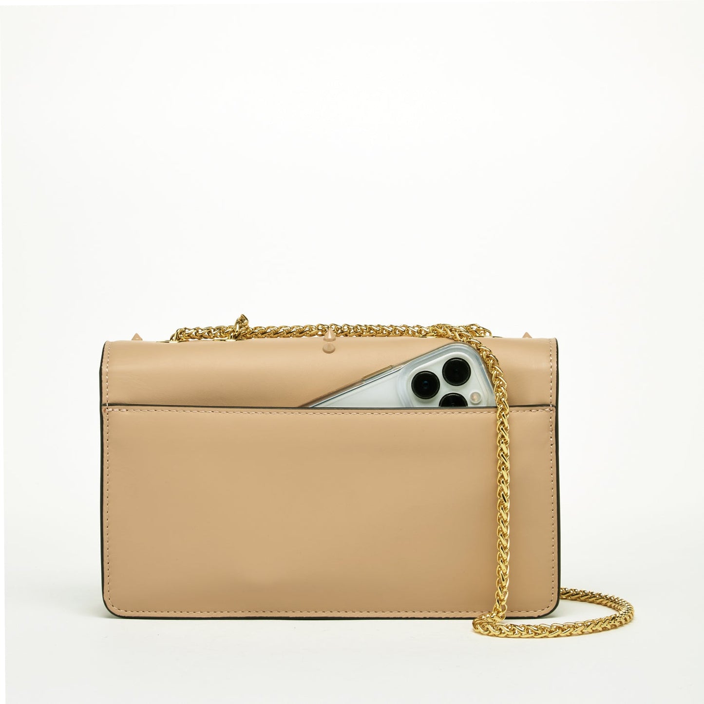 The Josie Leather Purse Beige