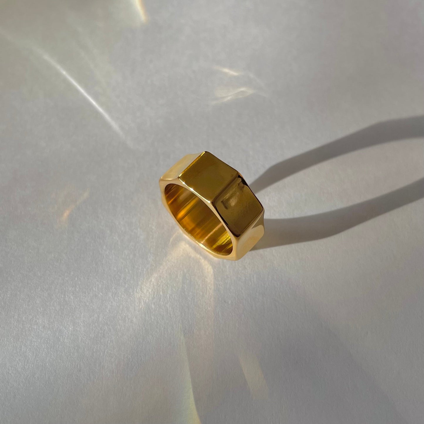 Octagon Ring - Gold